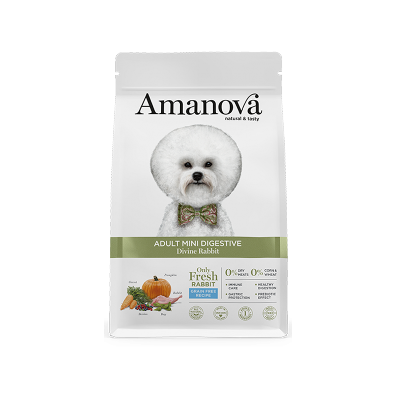 CANE AMANOVA DIGESTIVE DIVINE ADULT MINI 2KG CONIGLIO