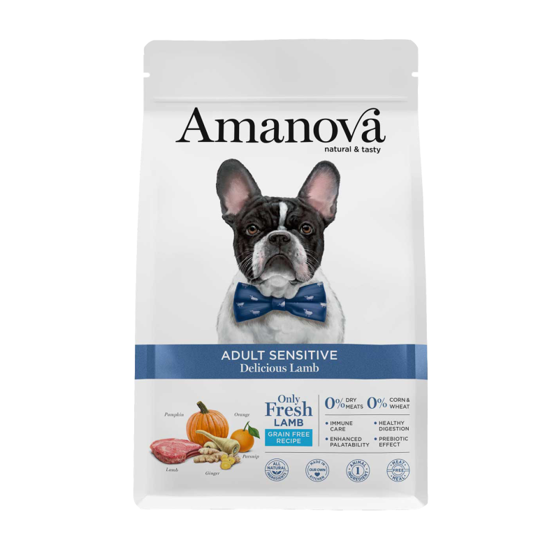 CANE AMANOVA DELICIOUS ADULT SENSITIVE 10KG AGNELLO