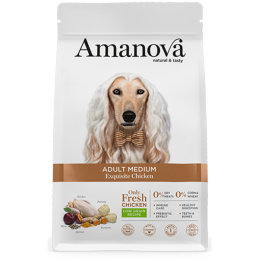 CANE AMANOVA EXQUISITE ADULT MEDIUM 12KG POLLO