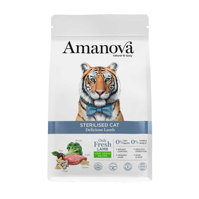 GATTO AMANOVA DELICIOUS STERILISED 4KG AGNELLO