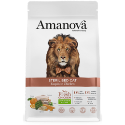 GATTO AMANOVA EXQUISITE STERILISED 300GR POLLO