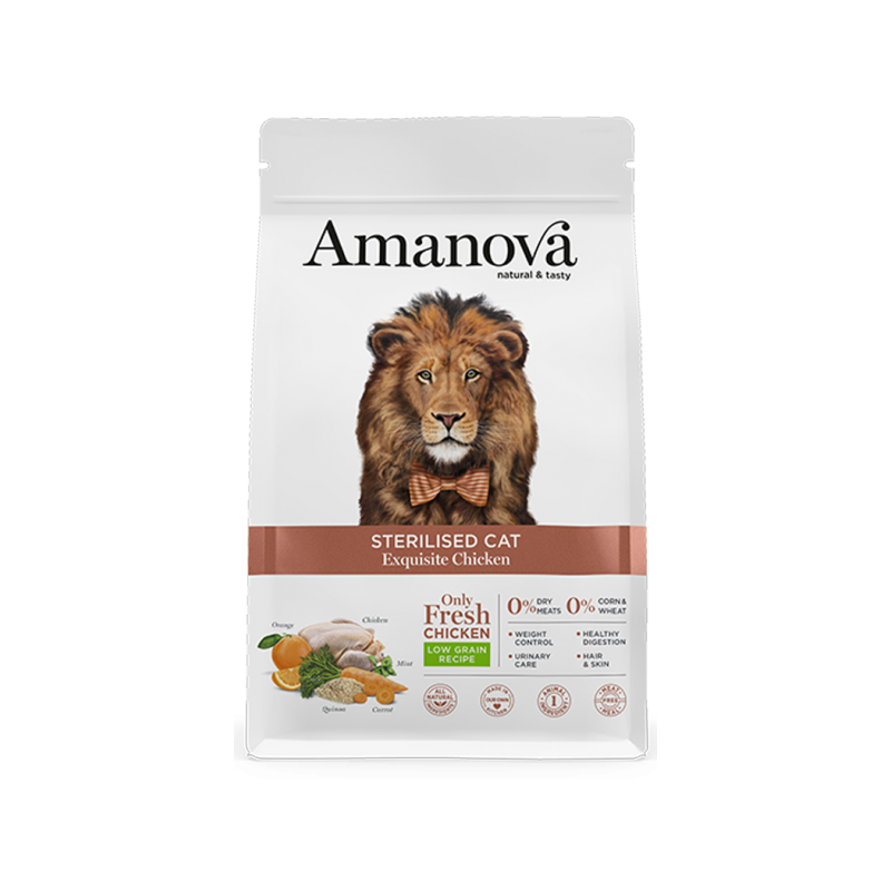 GATTO AMANOVA EXQUISITE STERILISED 300GR POLLO