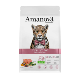 GATTO AMANOVA DELUXE STERILISED 1.5KG SALMONE