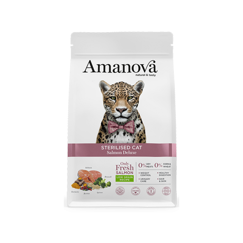 GATTO AMANOVA DELUXE STERILISED 6KG SALMONE