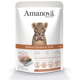 GATTO AMANOVA BUSTA 85GR P09 KITTEN POLLO