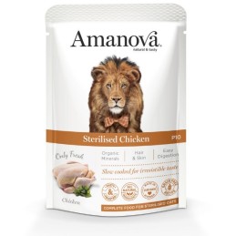 GATTO AMANOVA BUSTA 85GR P10 STERILIZED POLLO