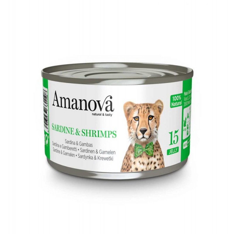 GATTO AMANOVA 70GR JELLY 15 SARDINE & SHRIMPS