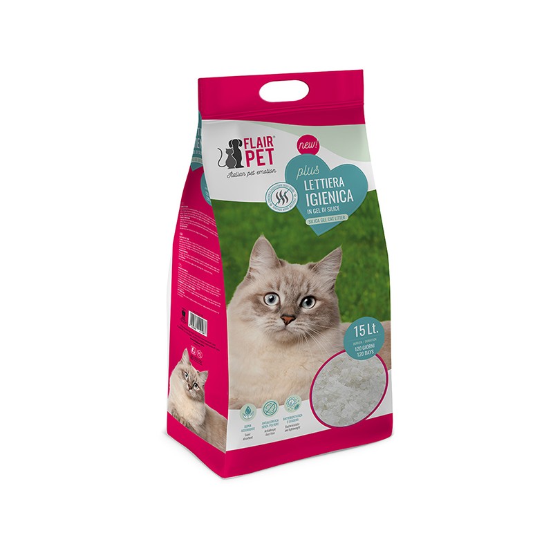 LETTIERA FLAIR PET SILICIO 15LT PLUS NEUTRA