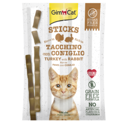 GATTO SNACK GIMPET STICKS 4X20GR TACCHINO/CONIGLIO