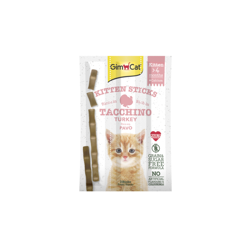 GATTO SNACK KITTEN STICKS TACCHINO