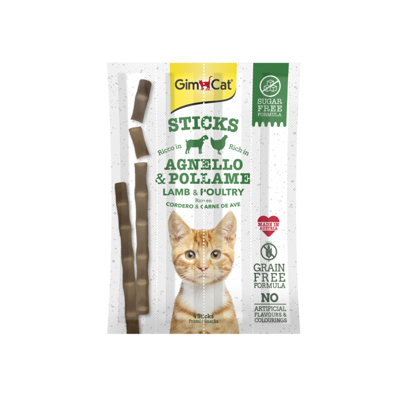 GATTO SNACK GIMPET STICKS 4X20GR AGNELLO E POLLO