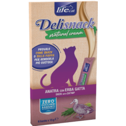 GATTO SNACK LIFECAT CREAM 15GR ANATRA