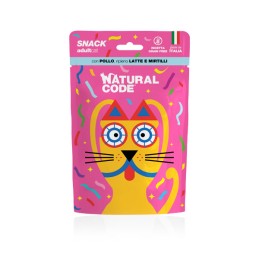 GATTO SNACK NATURAL CODE 60GR ADULT POLLO MIRTILLI