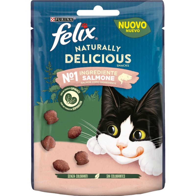 GATTO SNACK FELIX NATUR DELIC 50GR SALMONE SPINACI