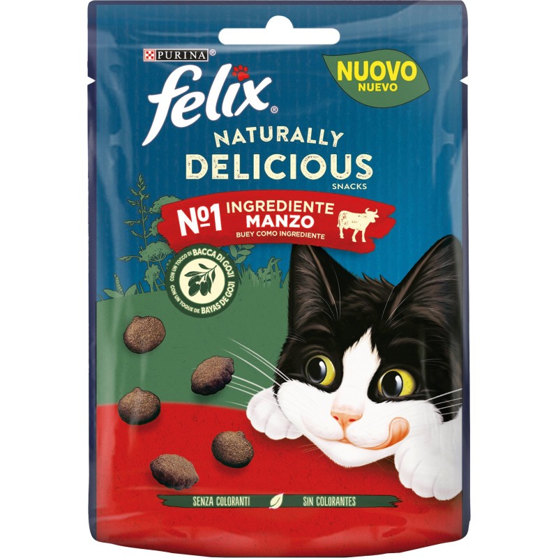 GATTO SNACK FELIX NATUR DELIC 50GR MANZO BACCA DI GO