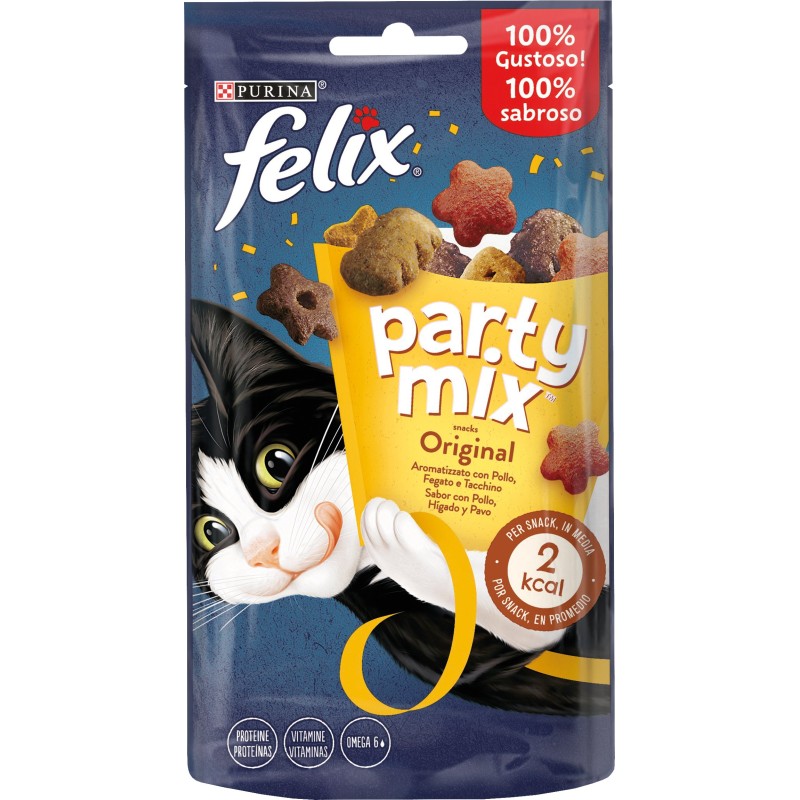 GATTO SNACK FELIX PARTY MIX 60GR ORIGINAL MIX POLLO