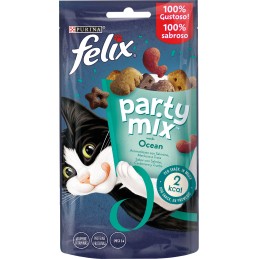 GATTO SNACK FELIX PARTY MIX 60GR OCEAN MIX SALMONE M