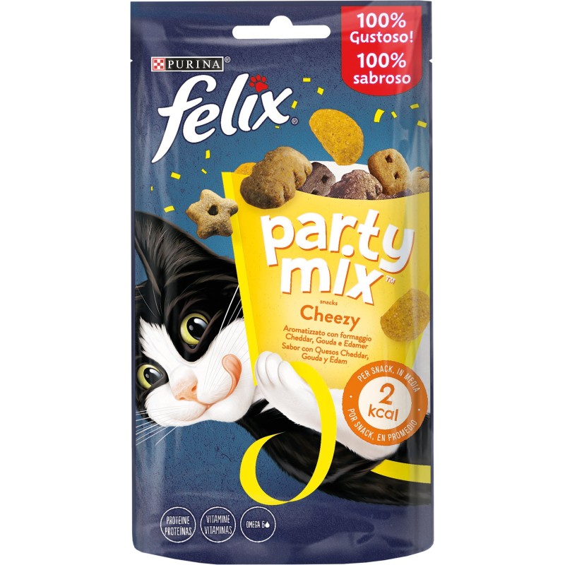 GATTO SNACK FELIX PARTY MIX 60GR CHEEZYMIX 4 FORMAGG