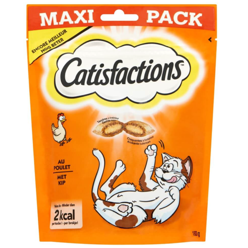 GATTO SNACK CATISFACTIONS 180G POLLO