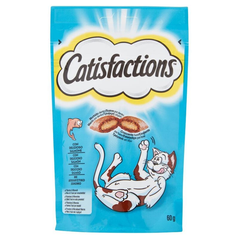 GATTO SNACK CATISFACTIONS 60GR SALMONE