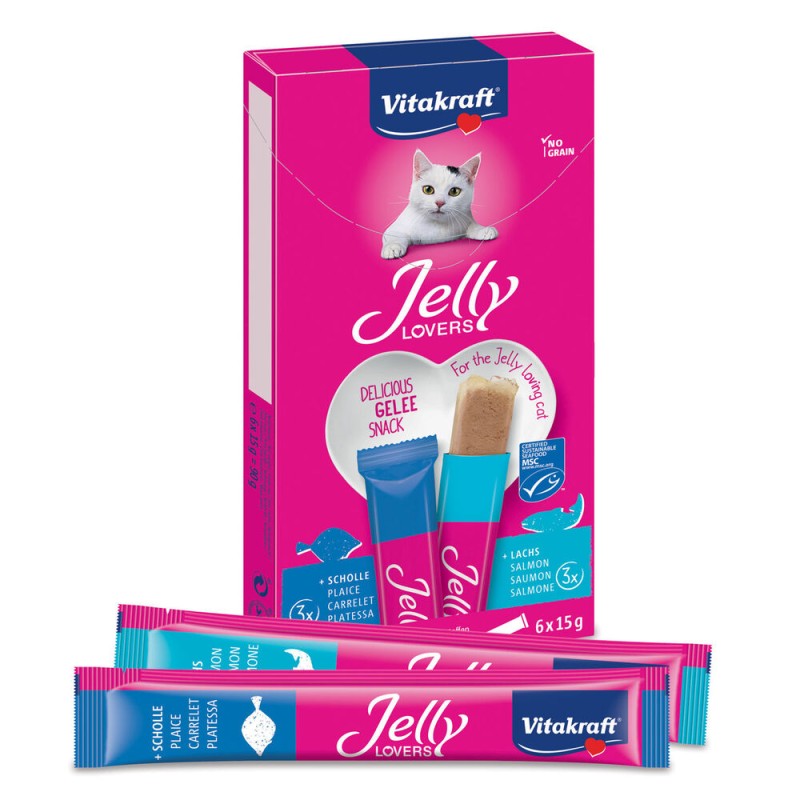 GATTO SNACK VITAKRAFT JELLY LOVERS SAL PLAT 6x15GR