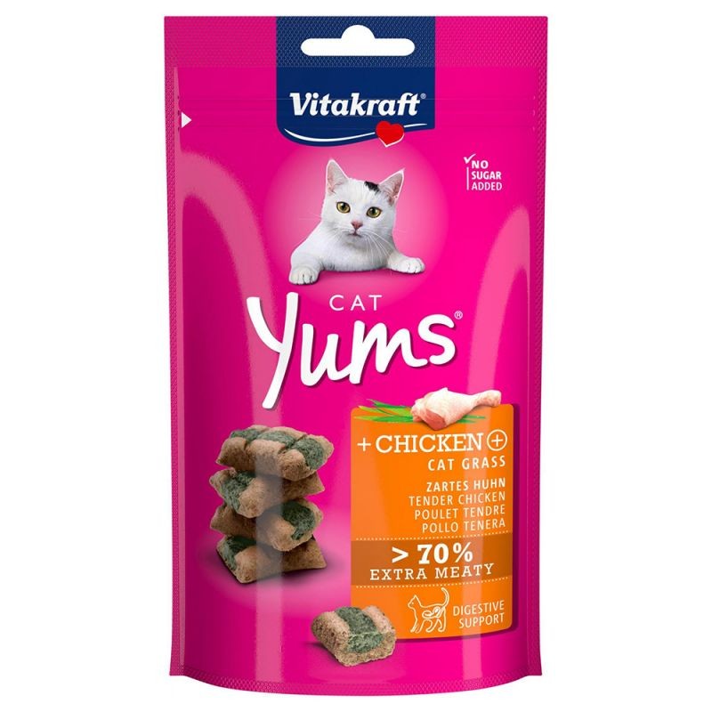 GATTO SNACK YUMS VITAKRAFT 40GR POLLO ERBA GATTO