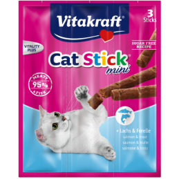 GATTO SNACK MINI STICKS VITAKRAFT 18GR SALMONE