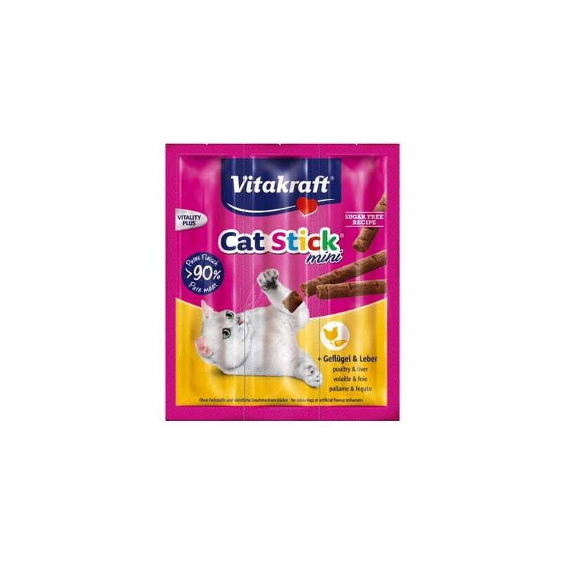 GATTO SNACK MINI STICKS VITAKRAFT 18GR POLLO FEGATO