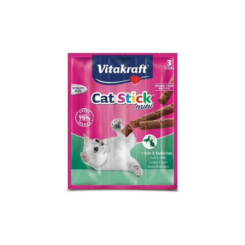 GATTO SNACK MINI STICKS VITAKRAFT 18GR ANATRA CONIGL