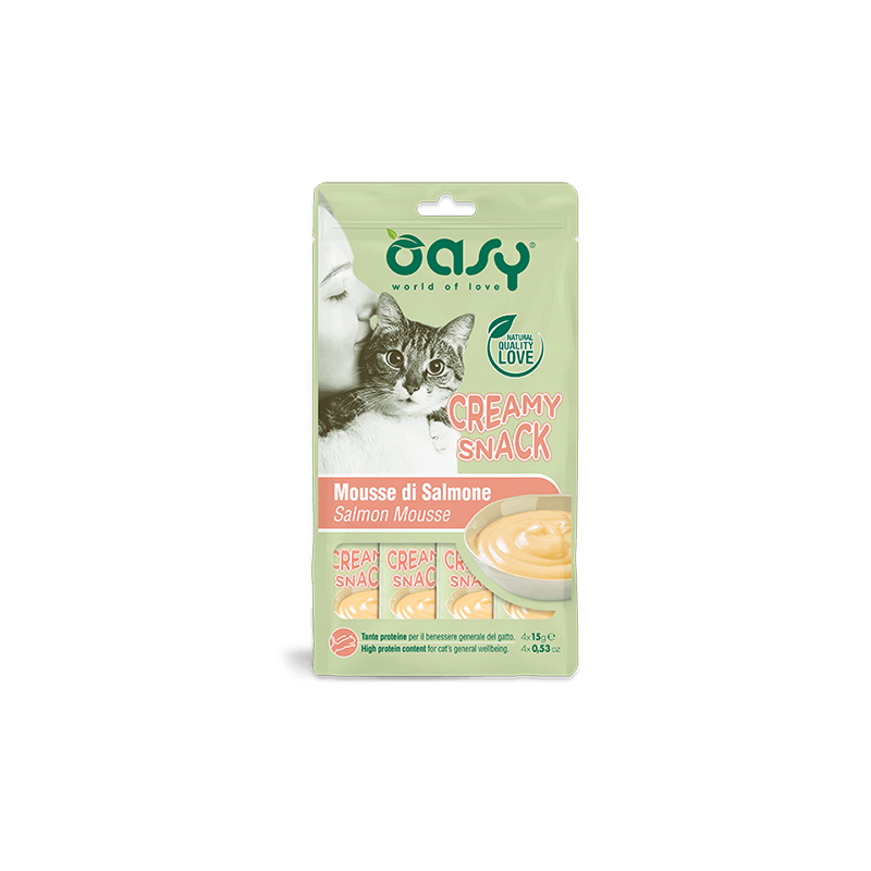 GATTO SNACK OASY CREAMY 4X15GR SALMONE