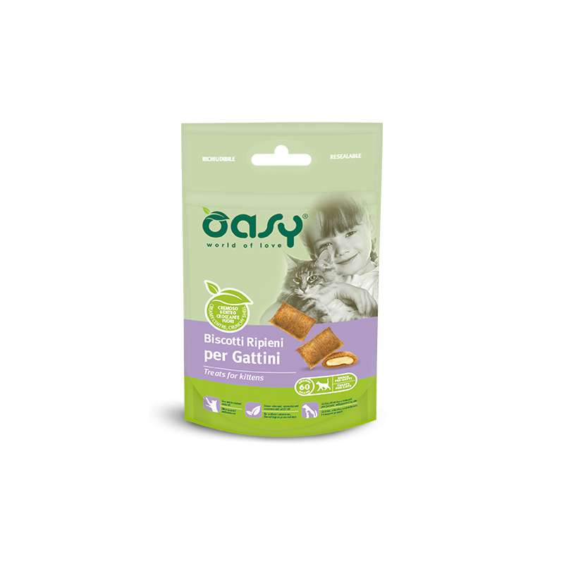 GATTO SNACK BISCOTTO OASY GATTINI 60GR