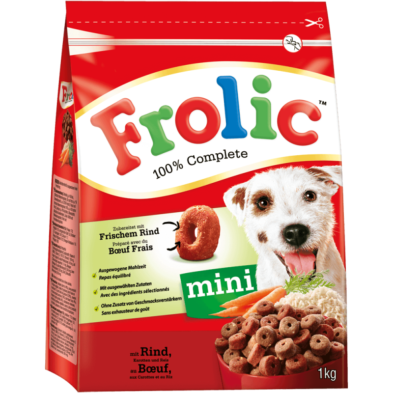 CANE FROLIC 1KG MINI MANZO CAROTE