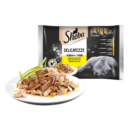 GATTO SHEBA 4X85GR DELICATEZZE GELATINA POLLO