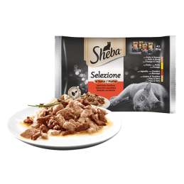 GATTO SHEBA 4X85GR SELEZIONE CON CARNE