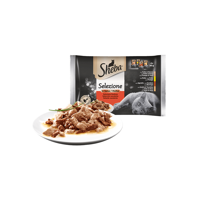 GATTO SHEBA 4X85GR SELEZIONE CON CARNE