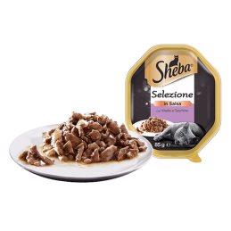 GATTO SHEBA 85GR SELEZIONE IN SALSA VITELLO TACCHINO