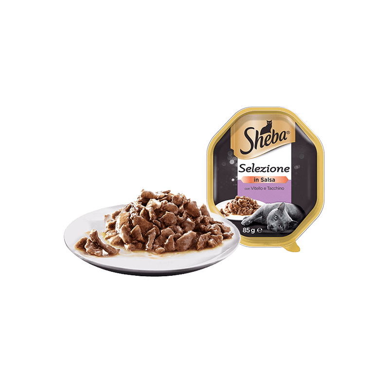 GATTO SHEBA 85GR SELEZIONE IN SALSA VITELLO TACCHINO