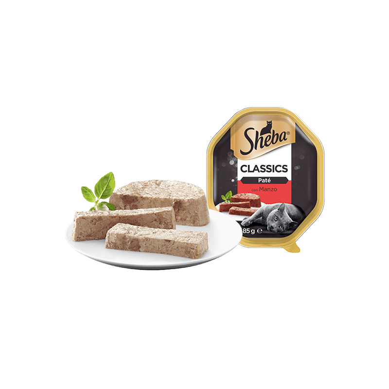 GATTO SHEBA 85GR VASCHETTA PATE MANZO