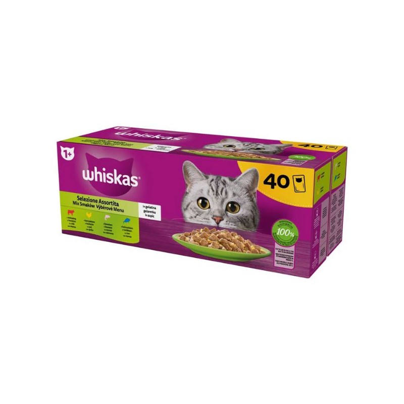 GATTO WHISKAS BUSTA 40X85GR SELEZIONE ASSORTITA