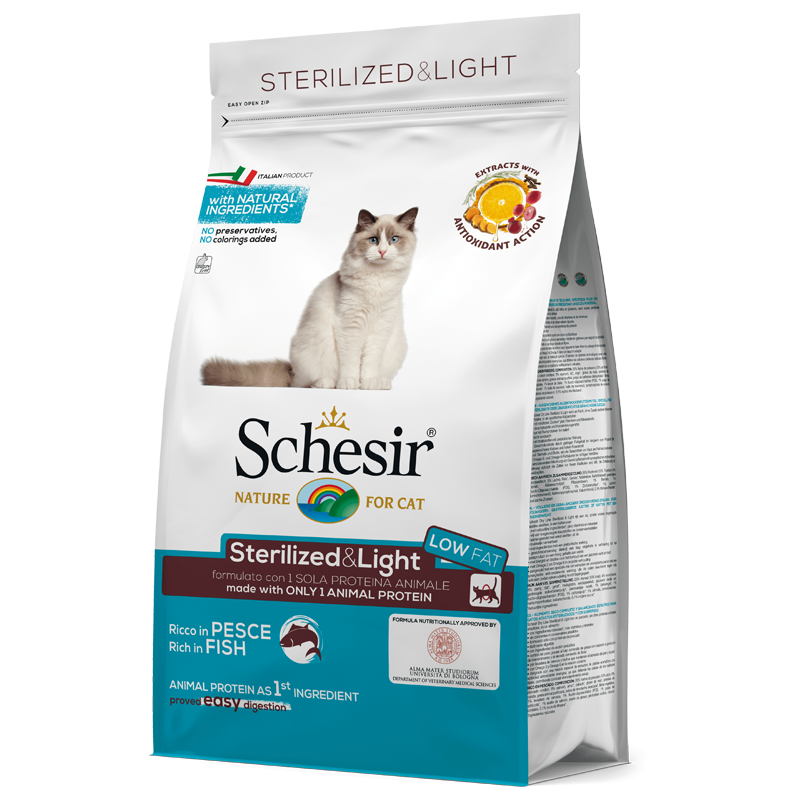 GATTO SCHESIR STERILISED 400GR PESCE