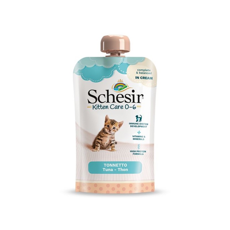 GATTO SCHESIR KITTEN 150GR CREAM TONNO