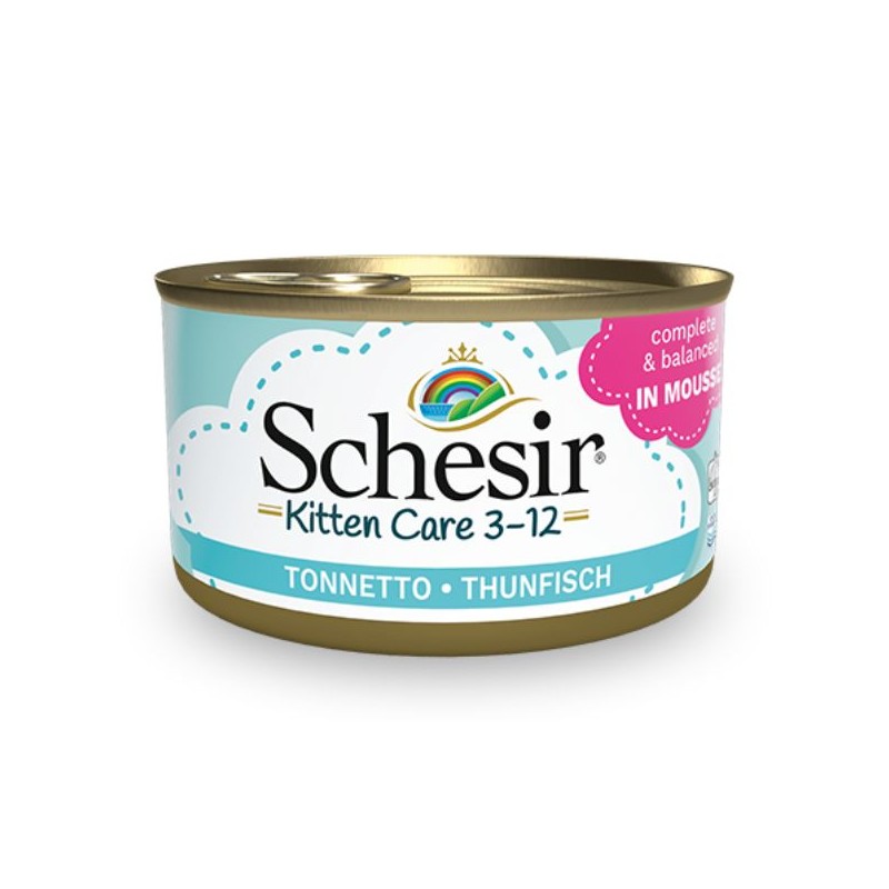 GATTO SCHESIR KITTEN 85GR MOUSSE TONNO