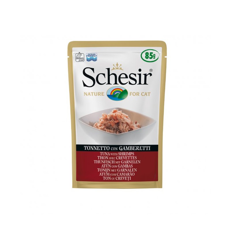 GATTO SCHESIR 85GR BUSTA TONNETTO GAMBERETTI