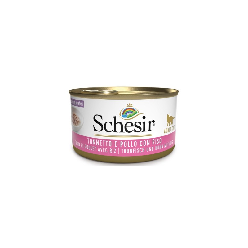 GATTO SCHESIR 85GR TONNETTO FILETTI POLLO RISO NAT.