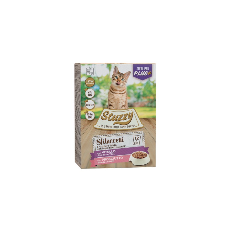 GATTO STUZZY SPECIAL STERIL 12X85GR VIT/PROSCIUTTO