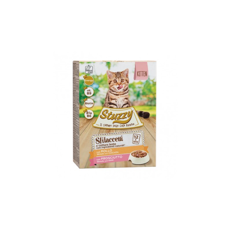 GATTO STUZZY SPECIAL KITTEN 12X85GR POL/PROSSCIUTTO