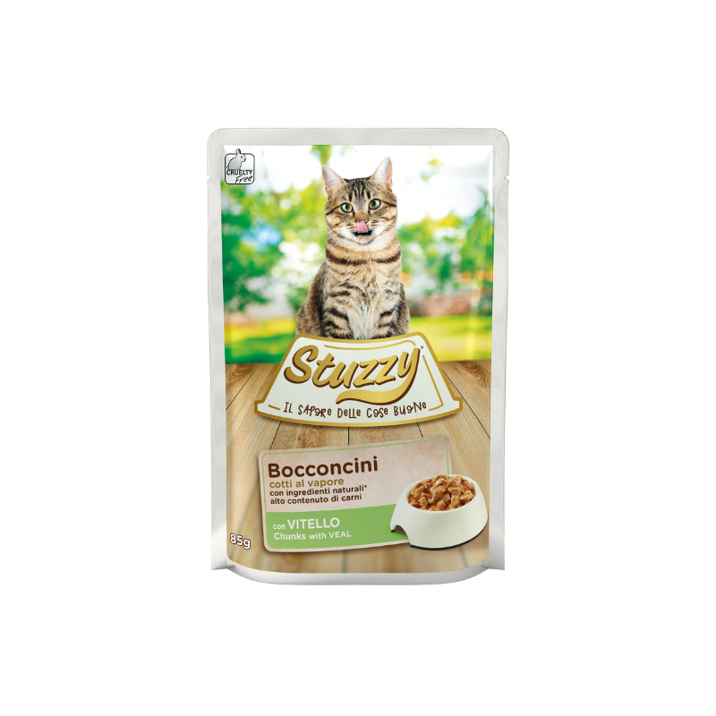 GATTO STUZZY ADULT 85GR BUSTA VITELLO