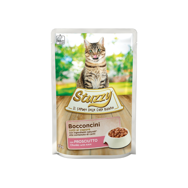 GATTO STUZZY ADULT 85GR BUSTA PROSCIUTTO