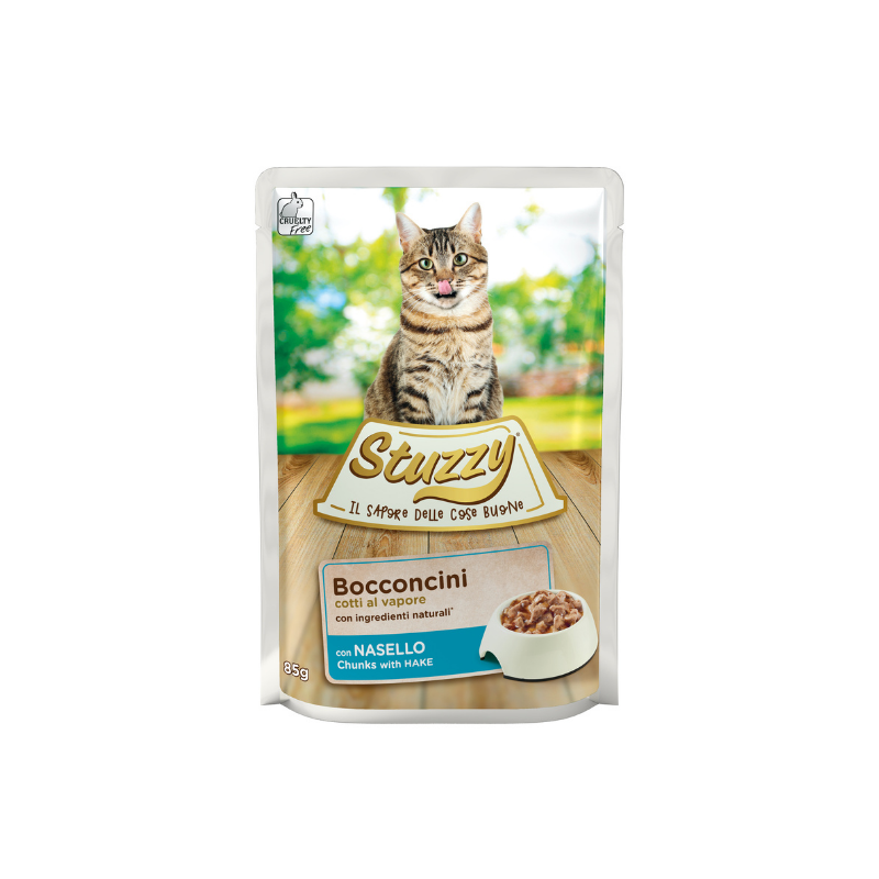 GATTO STUZZY ADULT 85GR BUSTA NASELLO