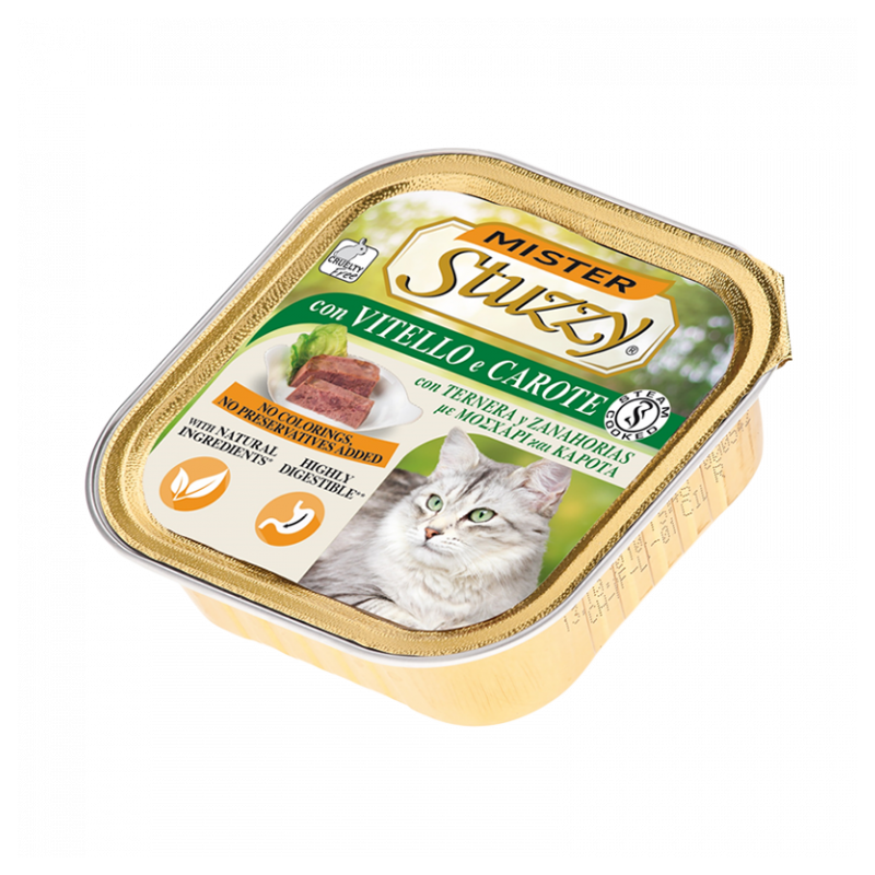 GATTO MISTER STUZZY 100GR VASCHETTA VITELLO CAROTE